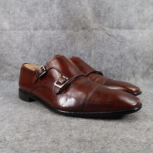 Calibrate Shoes Mens 10 Oxford Double Monk Strap Buckle Classic Leather Formal